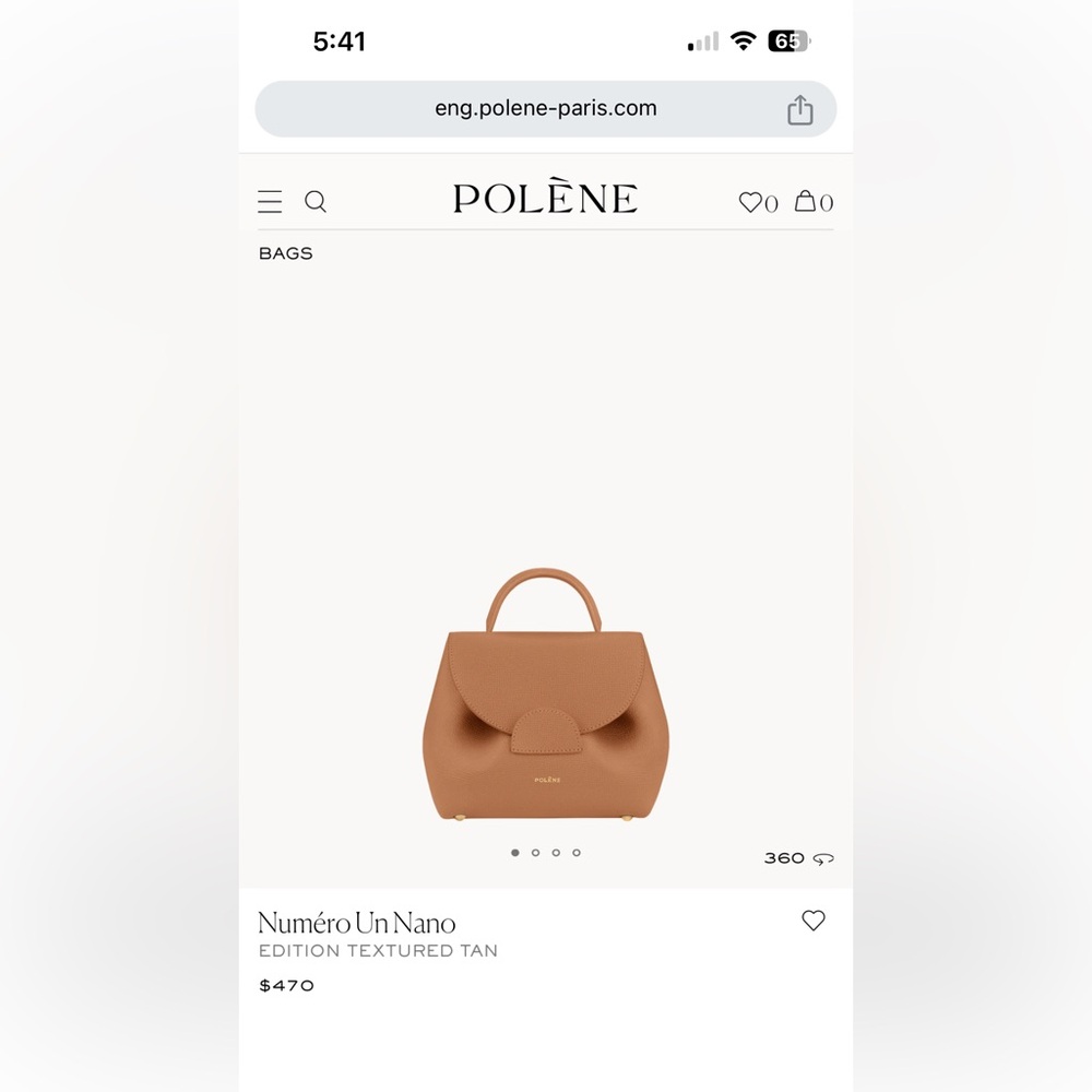 Poleńe Numéro Un Nano in Textured Tan